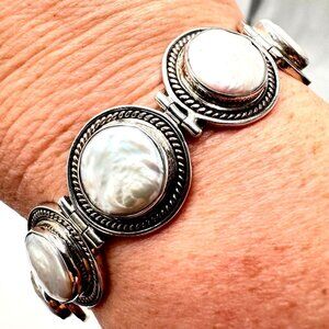 Merav Womans Bracelet Sterling Silver Freshwater Pearl Best Jewelry Gift